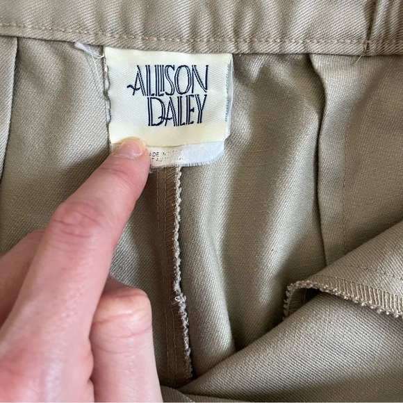 Vintage Allison Daley pleated front 100% cotton chinos work pants women’s size 6 - Picture 2 of 10